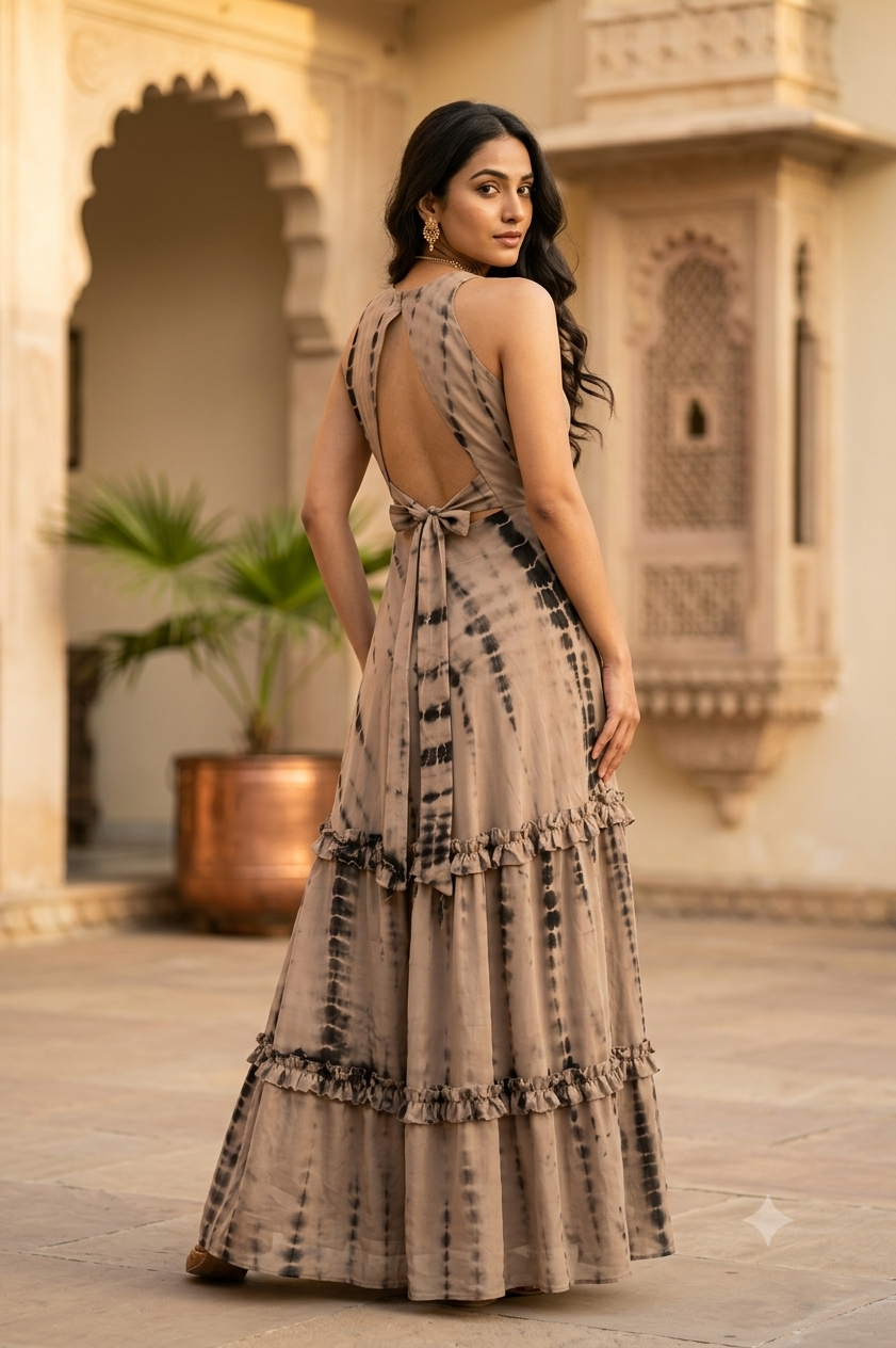 Desert Dusk Tie-Dye Dress