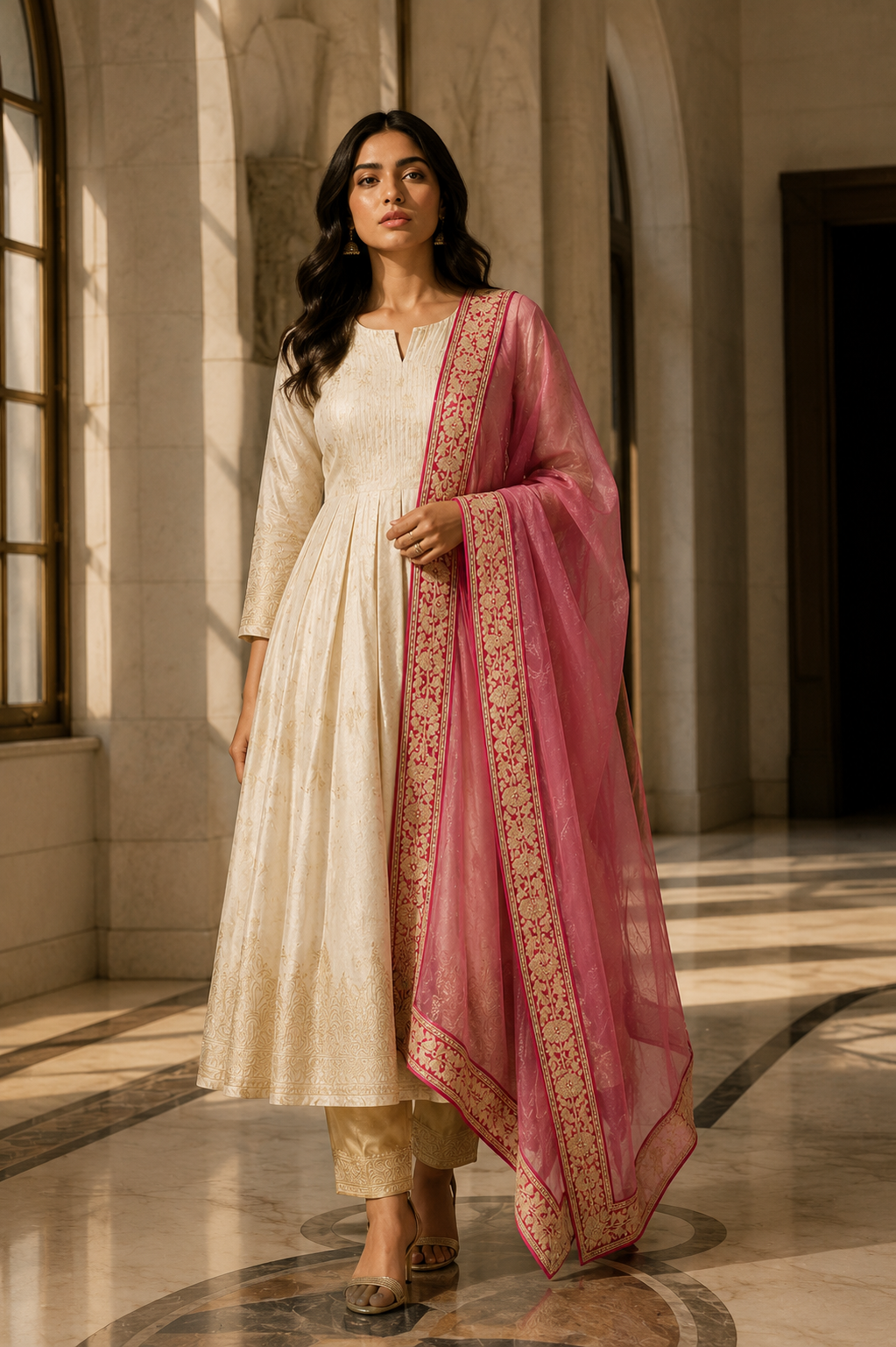 Colour: Ivory & Blush Pink